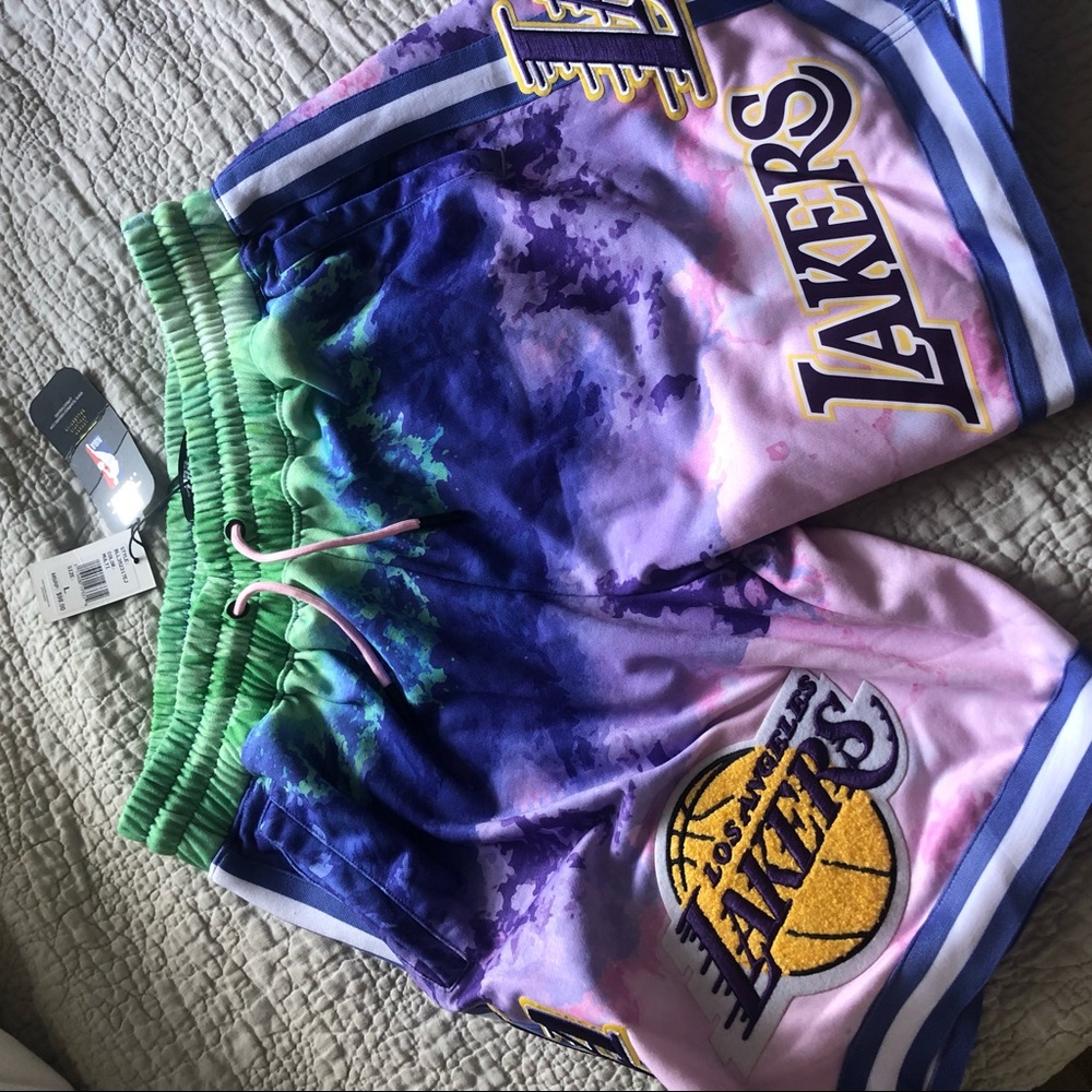 LA lakers tie dye shorts - Large